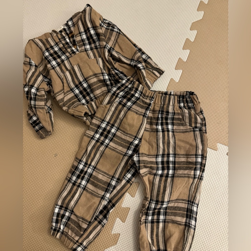 Burberry Inspired Baby Matching Set